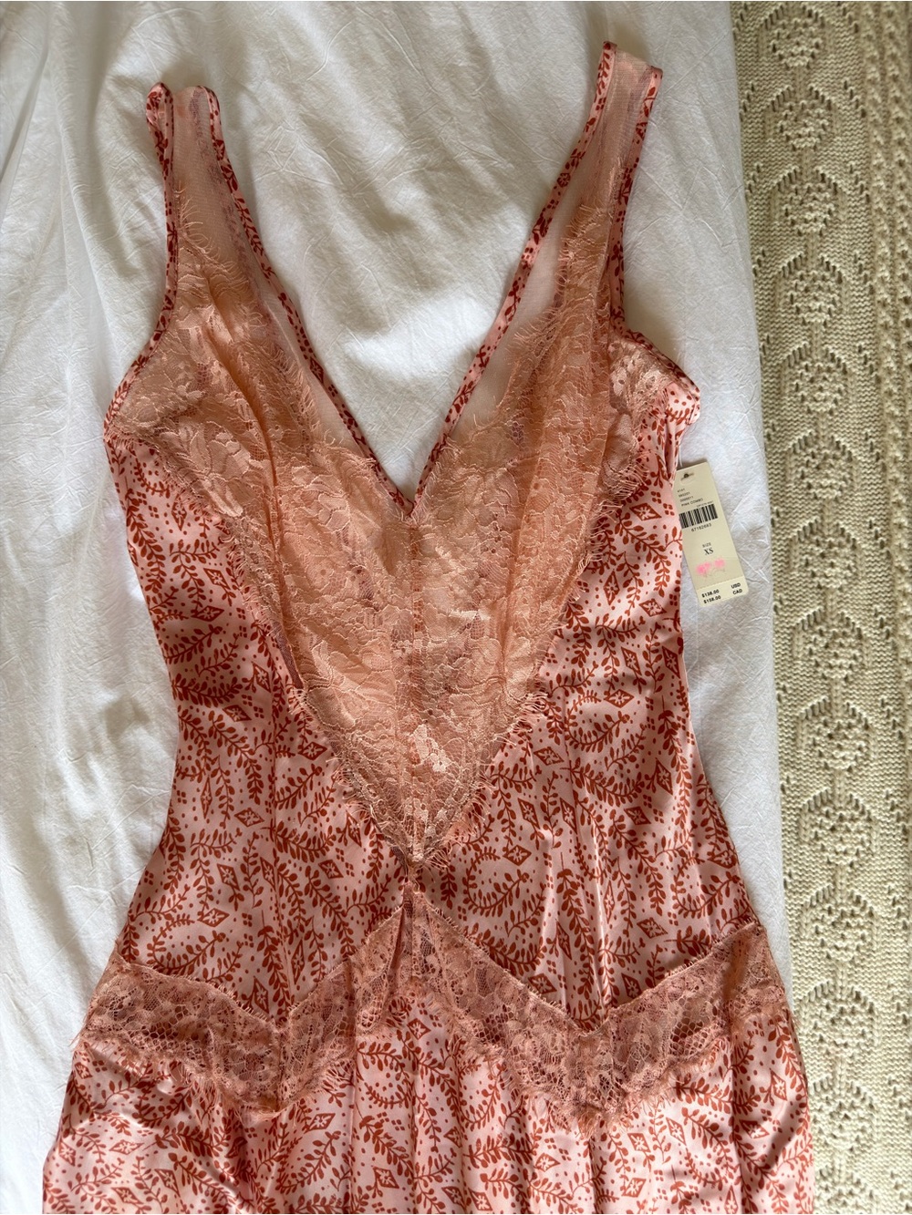 Anthropologie Pink Lace-Trim Maxi Dress - Picture 3 of 4